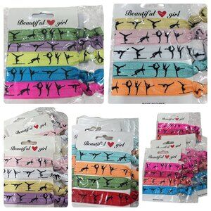Beautiful Girl Elastic Yoga Hair Ties - Multicolor Sets New Gymnastics & Dance P